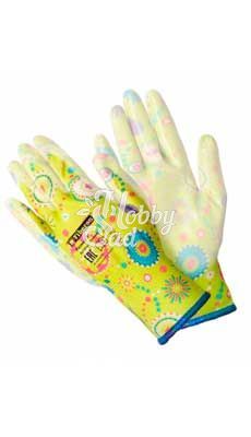 Перчатки "Для садовых работ" полиэстер, полиуретан, разноцветные, микс цветов №2, Fiberon