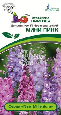 Цветы Дельфиниум Мини Пинк F1 (3 шт) Партнер серия Новозеландские Гибриды