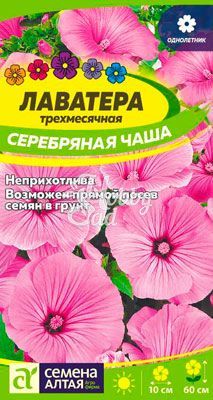 Цветы Лаватера Серебряная чаша (0,2 г) Семена Алтая