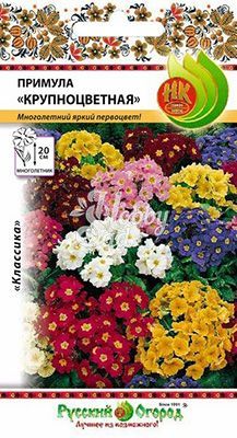 Цветы Примула Крупноцветная смесь (0,05 г) Русский Огород