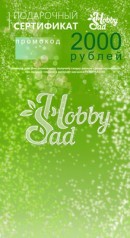 Подарочный сертификат ХоббиСад на 2 000 рублей